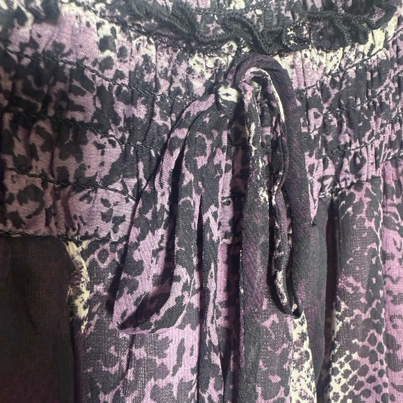 Y2K Whimsigoth Mob Wife Snakeskin Purple Maxi Dress Xhilaration M - Picture 7 of 8
